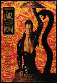 4z465 LAIR OF THE WHITE WORM 1sh '88 Ken Russell, image of sexy Amanda Donohoe with snake shadow!