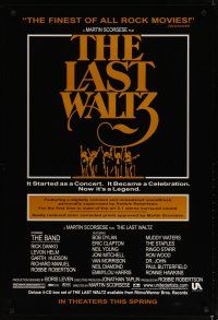 4z471 LAST WALTZ advance 1sh R02 Martin Scorsese, a rock concert that became a celebration!