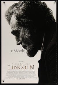 4z480 LINCOLN advance DS 1sh '12 Daniel Day-Lewis Best Actor Academy Award winner, Spielberg!