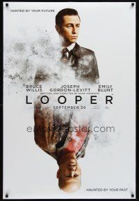 4z489 LOOPER teaser DS 1sh '12 cool image of Bruce Willis & Joseph Gordon-Levitt!