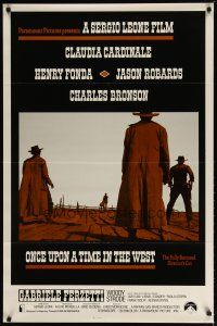 4z569 ONCE UPON A TIME IN THE WEST 1sh R84 Sergio Leone, Cardinale, Fonda, Bronson & Robards!