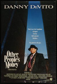 4z574 OTHER PEOPLE'S MONEY advance DS 1sh '91 Danny DeVito, Gregory Peck, Penelope Ann Miller