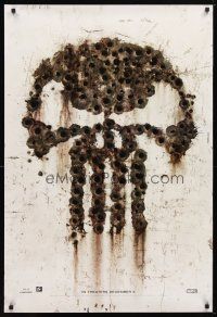4z614 PUNISHER: WAR ZONE teaser 1sh '08 wild outline of skull made of bullet holes!