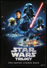 4z021 STAR WARS TRILOGY video poster '04 George Lucas, Darth Vader, The Empire Strikes Back!