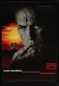 4z822 WHITE HUNTER, BLACK HEART 1sh '90 super close up of Clint Eastwood as director John Huston!