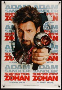 4z846 YOU DON'T MESS WITH THE ZOHAN teaser DS 1sh '08 wacky Adam Sandler w/hair dryer