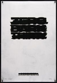 4z848 ZERO DARK THIRTY teaser DS 1sh '12 Jessica Chastain, cool redacted title design!