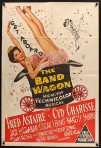 5a464 BAND WAGON Aust 1sh '53 great artwork of sexy Cyd Charisse showing her legs!