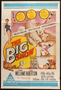5a469 BIG SHOW Aust 1sh '61 artwork of sexy Esther Williams & Cliff Robertson at circus!