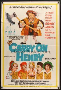 5a479 CARRY ON HENRY VIII Aust 1sh '72 Sidney James, Gerald Thomas historic English comedy!