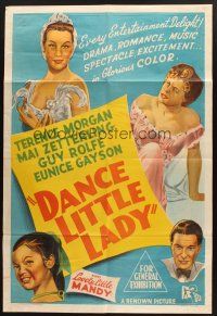 5a488 DANCE LITTLE LADY Aust 1sh '55 Terence Morgan, Mai Zetterling, English ballet dancing!