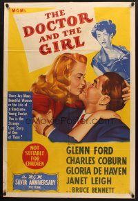 5a495 DOCTOR & THE GIRL Aust 1sh '49 Glenn Ford, Janet Leigh, Charles Coburn, Gloria De Haven