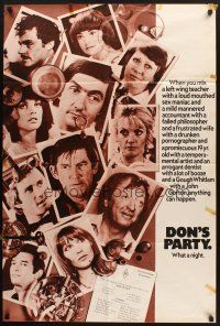 5a496 DON'S PARTY Aust 1sh '76 early Bruce Beresford Australian political comedy!
