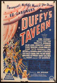 5a500 DUFFY'S TAVERN Aust 1sh '45 Paramount's biggest stars, Lake, Ladd & Bing Crosby!