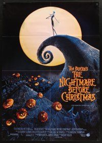 5a544 NIGHTMARE BEFORE CHRISTMAS Aust 1sh '93 Tim Burton, Disney, great Halloween horror image!