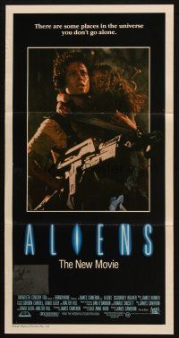 5a573 ALIENS Aust daybill '86 Cameron, there are some places in the universe you don't go alone!