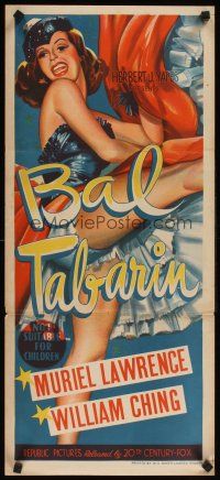 5a586 BAL TABARIN Aust daybill '52 art of sexy Famous French Can-Can Dancers!