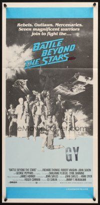 5a588 BATTLE BEYOND THE STARS Aust daybill '80 Richard Thomas, Robert Vaughn, cool sci-fi!