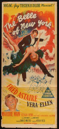 5a597 BELLE OF NEW YORK Aust daybill '52 art of Fred Astaire dancing with sexy Vera-Ellen!