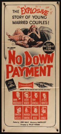 5a769 NO DOWN PAYMENT Aust daybill '57 Joanne Woodward, art of unfaithful sexy suburban couple!