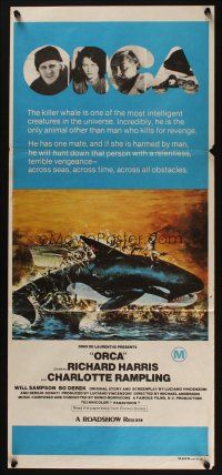 5a783 ORCA Aust daybill '77 wild artwork of attacking Killer Whale by John Berkey!