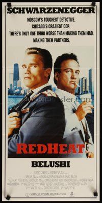 5a808 RED HEAT Aust daybill '88 Walter Hill, cops Arnold Schwarzenegger & James Belushi!