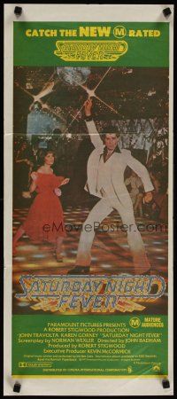 5a849 SATURDAY NIGHT FEVER m-rated Aust daybill '77 disco dancer John Travolta & Karen Lynn Gorney!