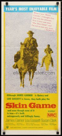 5a882 SKIN GAME Aust daybill '71 James Garner sells his best friend Louis Gossett Jr. over & over!