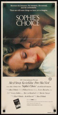 5a893 SOPHIE'S CHOICE Aust daybill '83 Alan J. Pakula, Meryl Streep, Kevin Kline, Peter MacNicol!