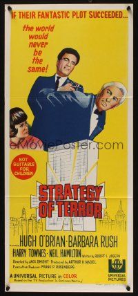 5a911 STRATEGY OF TERROR Aust daybill '69 if O'Brian & Rush succeed, world would never be the same