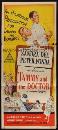 5a928 TAMMY & THE DOCTOR Aust daybill '63 Dr. Peter Fonda, sexy nurse Sandra Dee!