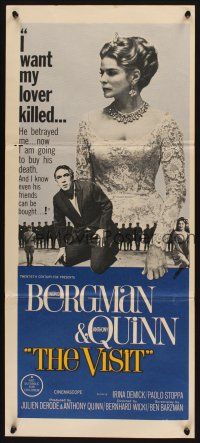 5a970 VISIT Aust daybill '64 Ingrid Bergman wants to kill her lover Anthony Quinn!