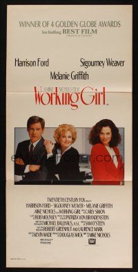 5a993 WORKING GIRL Aust daybill '88 Harrison Ford, Melanie Griffith & Sigourney Weaver!