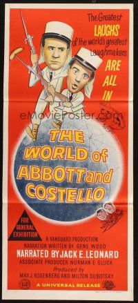 5a994 WORLD OF ABBOTT & COSTELLO Aust daybill '65 Bud & Lou are the greatest laughmakers!