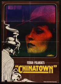 5a339 CHINATOWN German '74 Roman Polanski directed classic, cool art of Faye Dunaway!