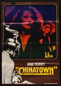 5a340 CHINATOWN German '74 Roman Polanski directed classic, cool image of Faye Dunaway w/gun!
