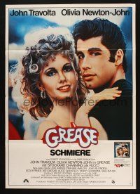 5a364 GREASE German '78 close up of John Travolta & Olivia Newton-John in a most classic musical!