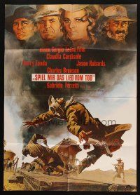 5a413 ONCE UPON A TIME IN THE WEST German R78 Leone, art of Cardinale, Fonda, Bronson & Robards!