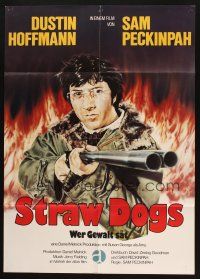 5a444 STRAW DOGS German R81 Susan George, art of Dustin Hoffman, directed by Sam Peckinpah!