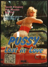 5a445 SUMMER OF '72 English German '82 image of ultra sexy Loni Sanders bent over in convertible!