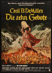 5a447 TEN COMMANDMENTS German R70s directed by Cecil B. DeMille, McCarthy art of Charlton Heston!