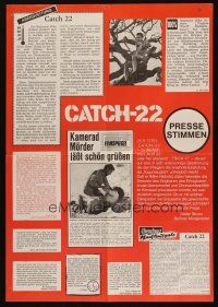 5a301 CATCH 22 German 16x23 '70 directed by Mike Nichols, based on the novel by Joseph Heller!