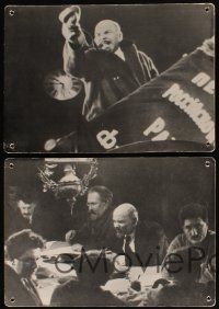 5a043 TEN DAYS THAT SHOOK THE WORLD set of 4 Swiss LCs '60s Sergei Eisenstein's classic Oktyabr!