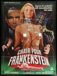 5b221 ANDY WARHOL'S FRANKENSTEIN French 1p R83 directed by Paul Morrissey, different Mascii art!