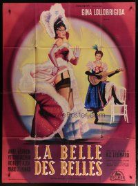 5b226 BEAUTIFUL BUT DANGEROUS French 1p '57 different Jean Mascii art of sexy Gina Lollobrigida!