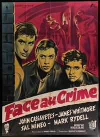 5b269 CRIME IN THE STREETS French 1p '56 Don Siegel, Sal Mineo & 1st John Cassavetes, Grinsson art