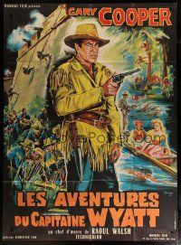 5b281 DISTANT DRUMS French 1p R60s different Belinsky art of Gary Cooper in the Florida Everglades!