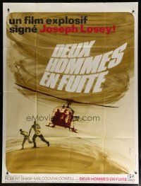 5b299 FIGURES IN A LANDSCAPE French 1p '70 Joseph Losey, cool different art by Rene Ferracci!