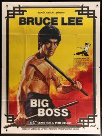 5b304 FISTS OF FURY French 1p R79 wonderful close up of kung fu master Bruce Lee, Big Boss!