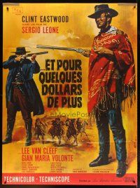 5b309 FOR A FEW DOLLARS MORE French 1p R70s Sergio Leone, Mascii art of Clint Eastwood & Van Cleef